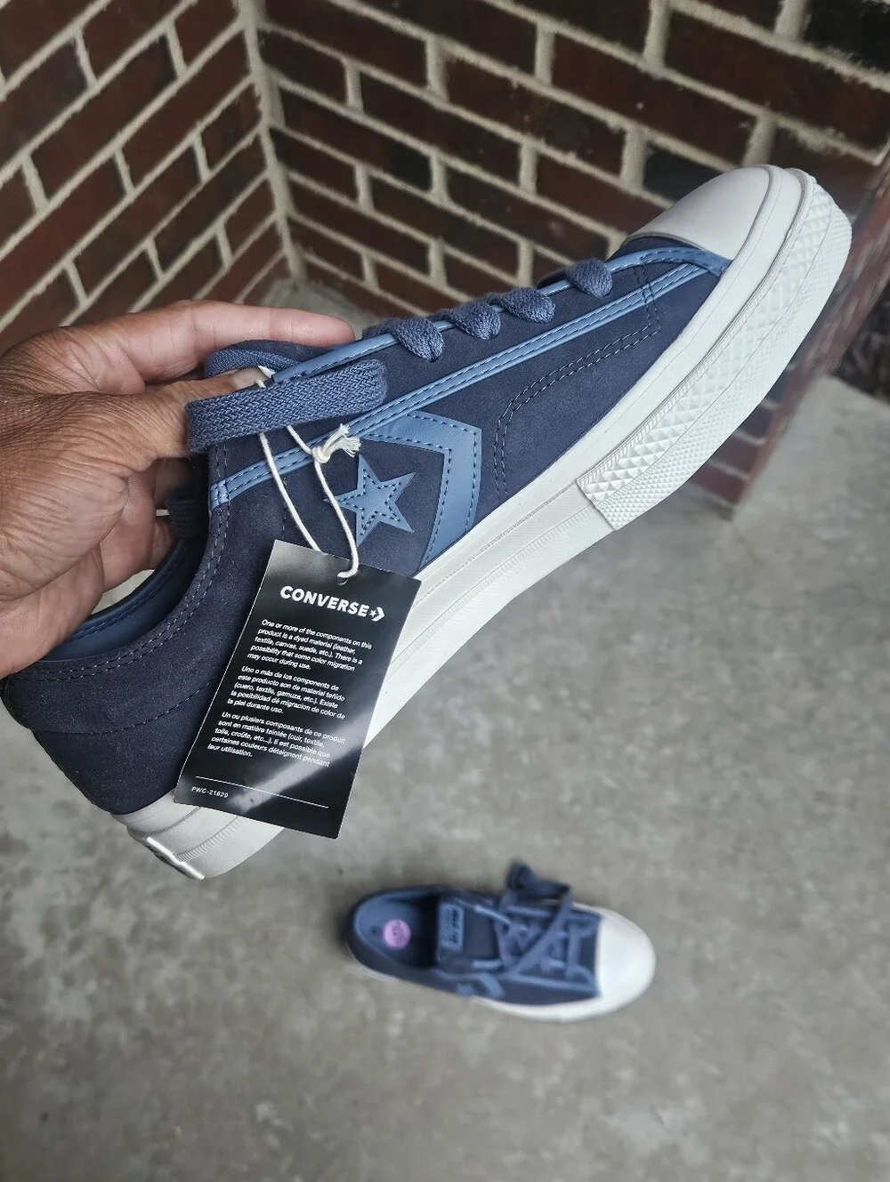 NWT Converse Low Top Suede Sneakers in Navy and Light Blue